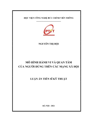 Mô hình hành vi và quan tâm của người dùng trên các mạng xã hội