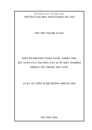 Một số phương pháp ngẫu nhiên cho bài toán cực đại hóa xác suất hậu nghiệm không lồi trong học máy
