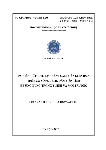 Nghiên cứu chế tạo hệ vi cảm biến điện hoá trên cơ sở polyme dẫn biến tính để ứng dụng trong y sinh và môi trường