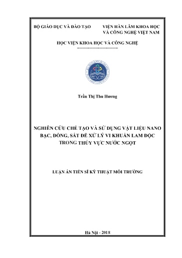 Nghiên cứu chế tạo và sử dụng vật liệu nano bạc, đồng, sắt để xử lý vi khuẩn lam độc trong thủy vực nước ngọt