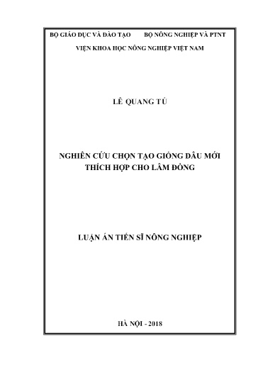 Nghiên cứu chọn tạo giống dâu mới thích hợp cho Lâm Đồng