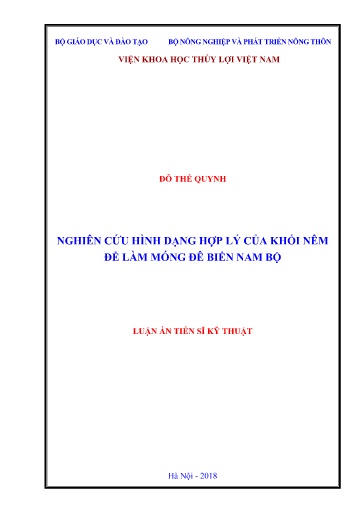 Nghiên cứu hình dạng hợp lý của khối nêm để làm móng đê biển Nam Bộ