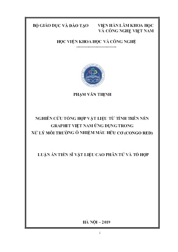 Nghiên cứu tổng hợp vật liệu từ tính trên nền Graphit Việt Nam ứng dụng trong xử lý môi trường ô nhiễm màu hữu cơ (Congo red)